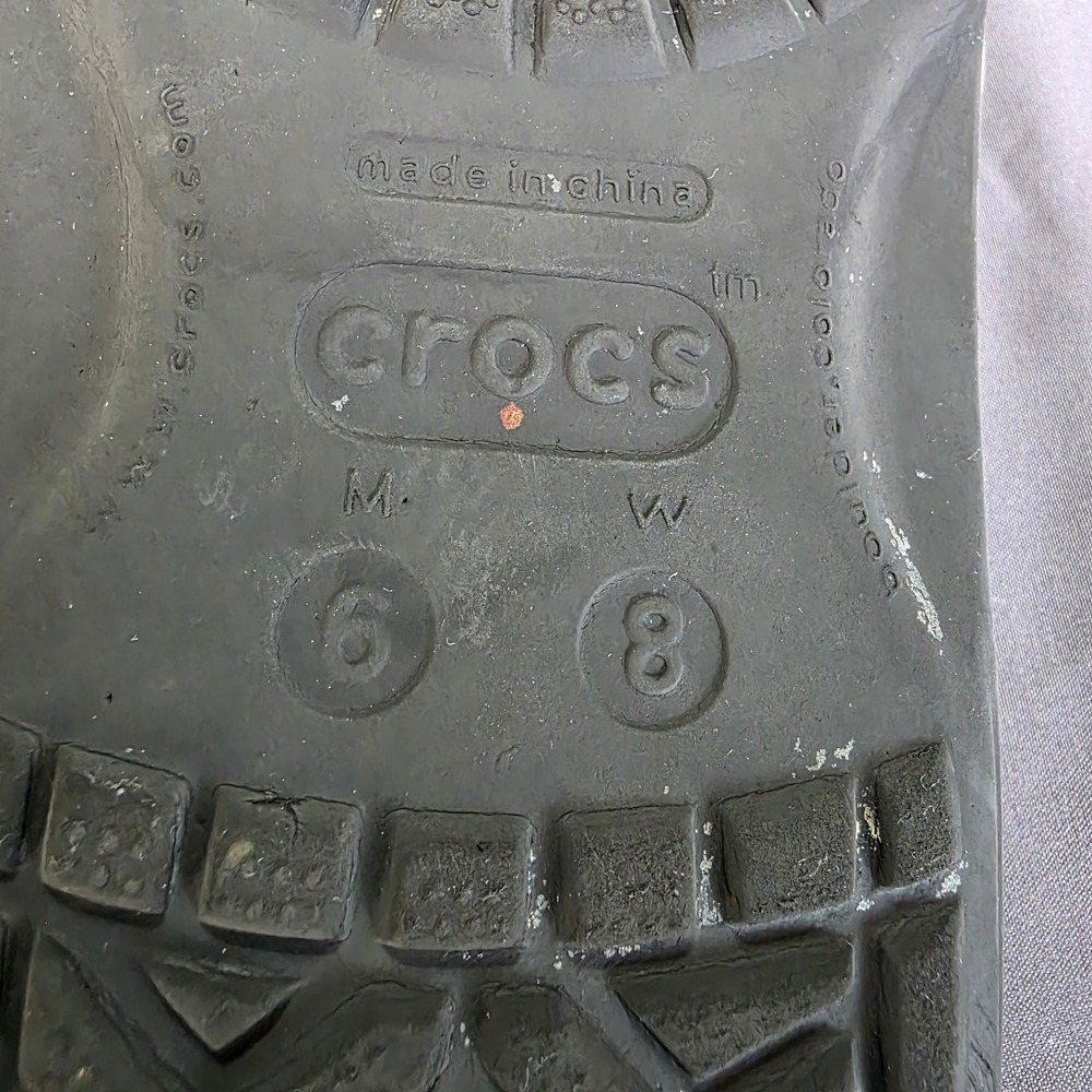 Crocs Classic Flip Flops Black White W8-M6 Casual Beachwear Sporty Unisex - Picture 8 of 10